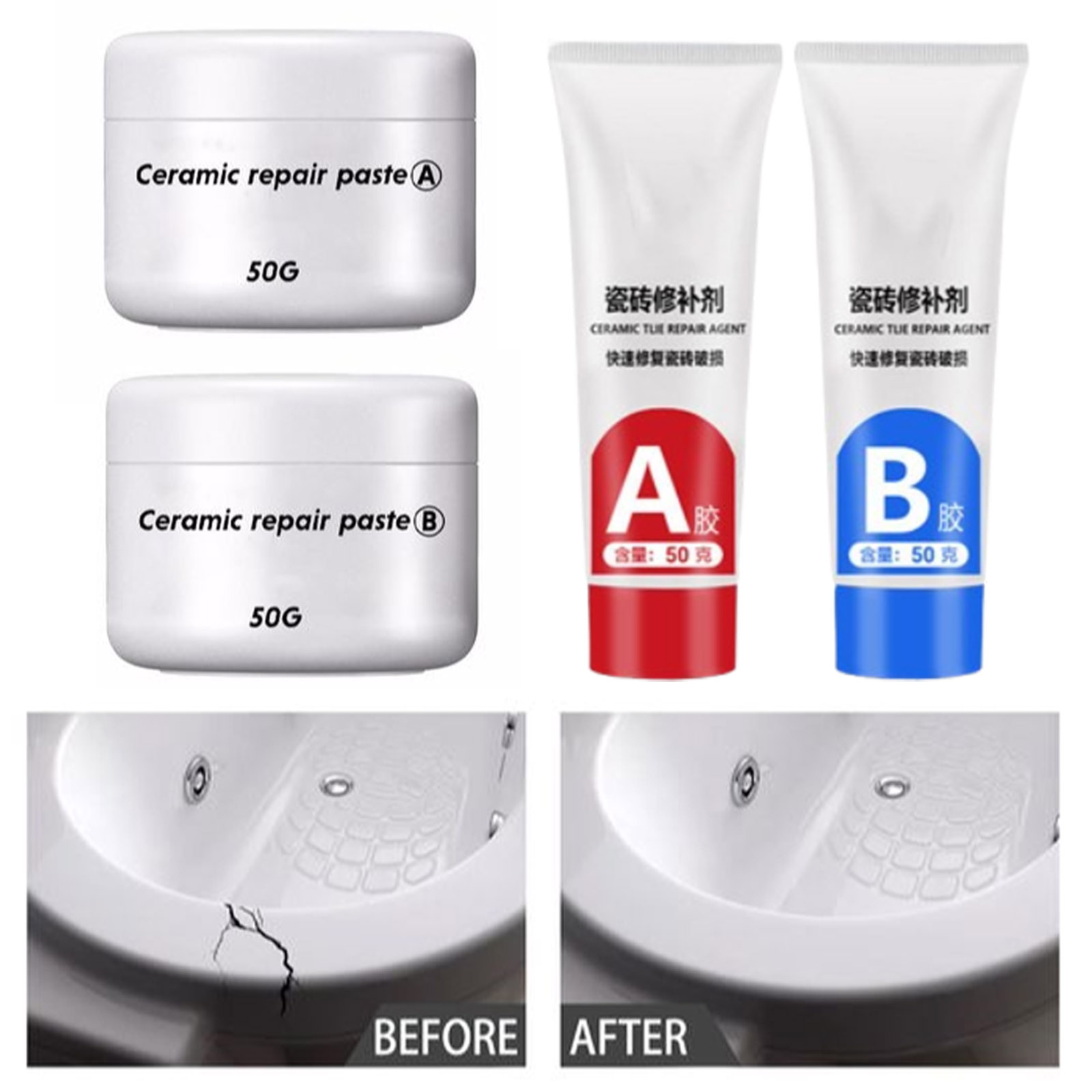 Contact Cement Glue - 30/100g Klej do naprawy płytek AB,