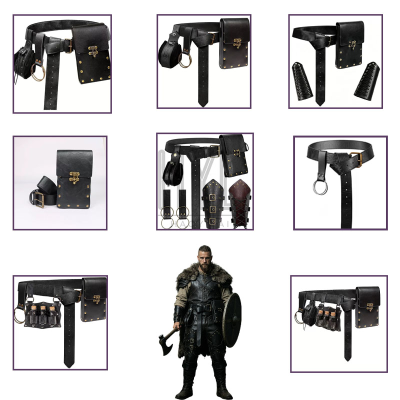 Cosplay Prop - Zestaw akcesoriów do kostiumu wikinga, średniowieczny